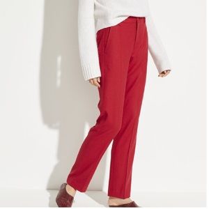 Vince Wool tailored pants classic fit crimson